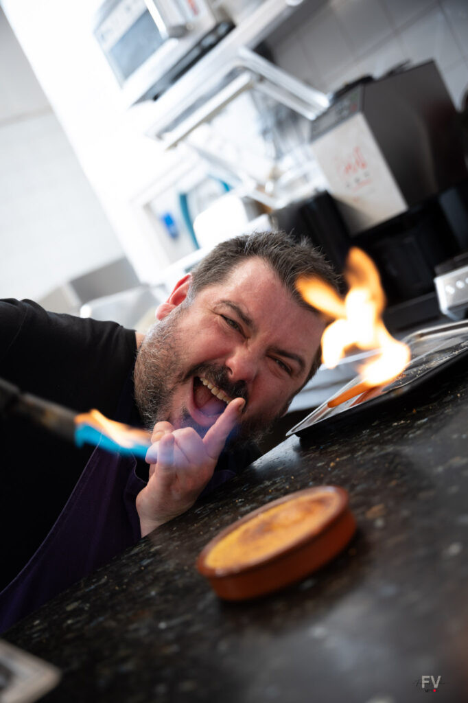Shooting photo culinaire dans une cuisine professionnel